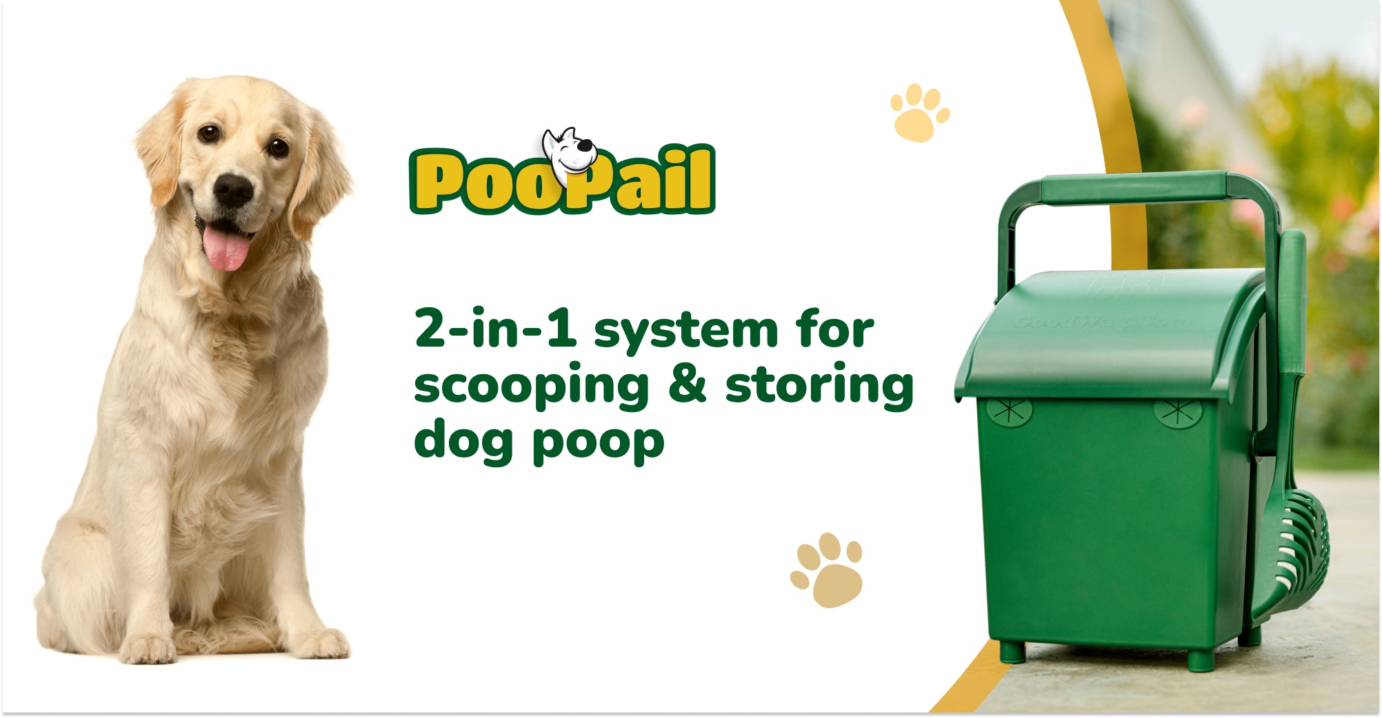 Mince Udrydde smykker PooPail - 2-in-1 System for Scooping & Storing Dog Poop